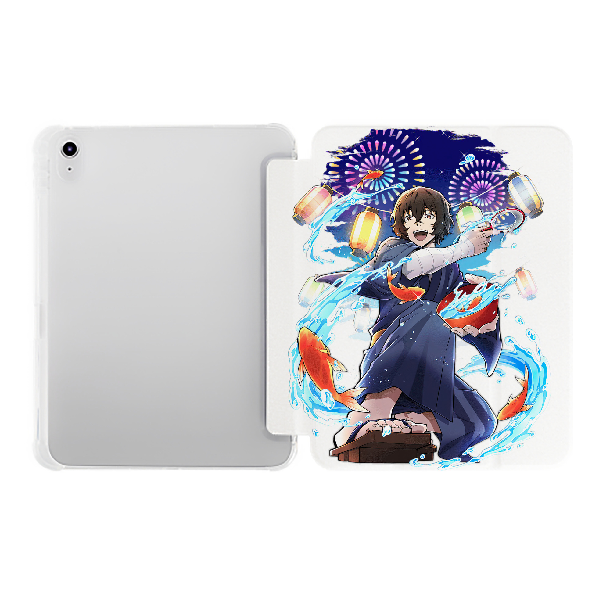 （画像用） 文豪ストレイドッグス Bungo Stray Dogs IPad ケース ペン収納付き 三つ折りスタンド PUレザー×シリコン 対応機種9.5/10.5/10.9インチ